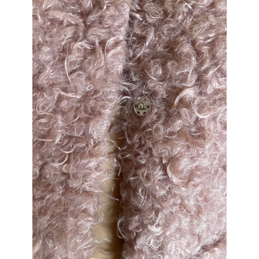 Via Spiga Reversible Curly Faux Fur Coat Lightweight reversible dusty pink curly - Picture 10 of 14